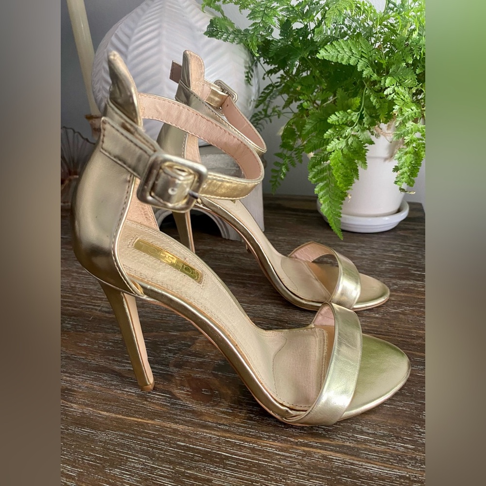 Topshop Metallic Gold High Heels | Women’s US7 / UK5 / EU38
